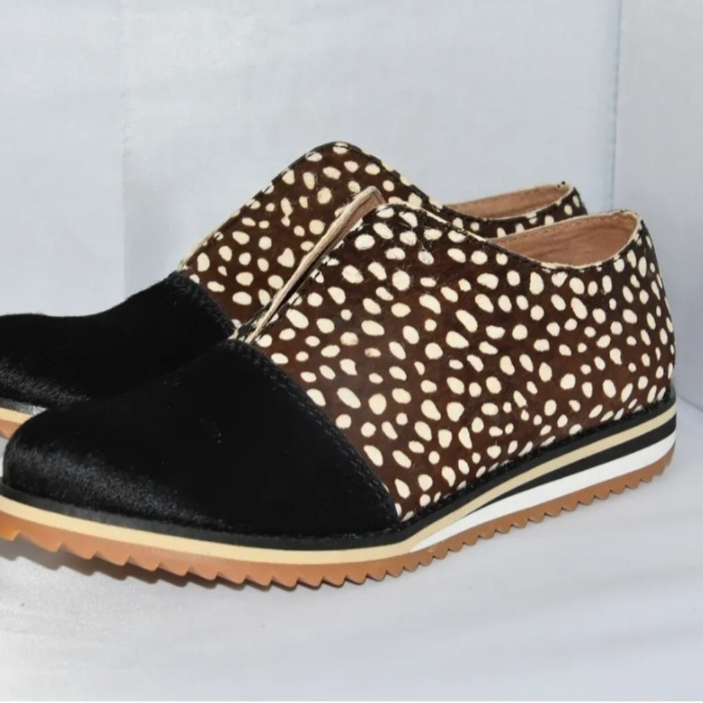 ALL BLACK spotted calf fur shoes - Picture 5 of 6